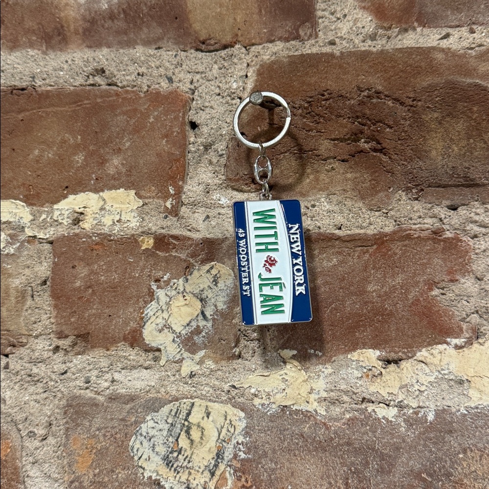 WITH JEAN LICENSE PLATE KEYCHAIN